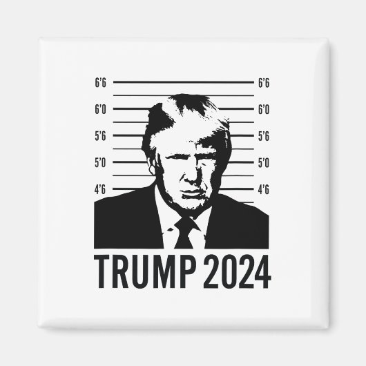Trump Mugshot Präsident 2024 Magnet (Vorne)