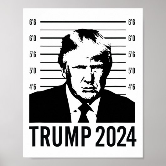 Trump Mugshot Präsident 2024 Poster (Vorne)