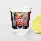 Trump Mugshot Shot Glas (Vorderseite)