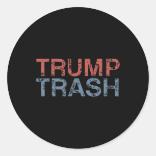 Trump Müll 2024 Retro Grunge Vintage Müll Für Runder Aufkleber
