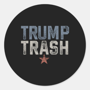 Trump Mülleimer 2024 Vintager Garbyge für Trump Runder Aufkleber