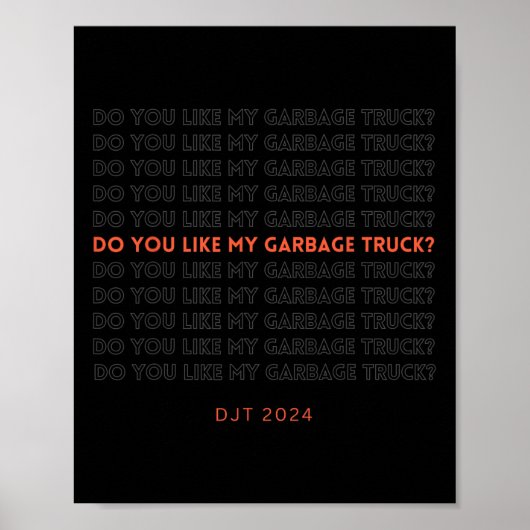 Trump Müllwagen Poster (Vorne)