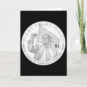 Trump-Münze Ein Dollar _1 Karte