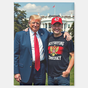 Trump Musk Satire Magnet