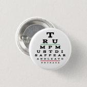 Trump muss Augendiagramm verschwinden Button (Vorne & Hinten)