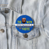 Trump muss die Wahl unterdrücken, um 2020 zu gewin Button (Beispiel)