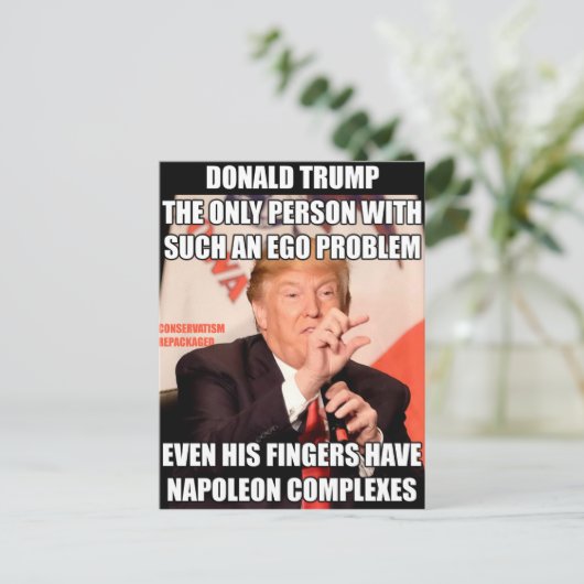 Trump Napoleon Complex Postkarte (Stehend Vorderseite)