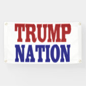 Trump Nation Rot Blau Banner (Horizontal)