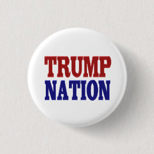 Trump Nation Rot Blau Button