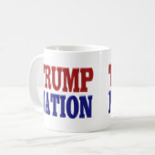 Trump Nation roter blauer Halbtext Kaffeetasse (Vorderseite Links)