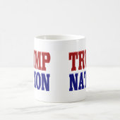 Trump Nation roter blauer Halbtext Kaffeetasse (Mittel)