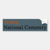 Trump National Friedhof — Steel Blue Orange Autoaufkleber (Vorne)