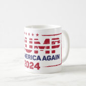 Trump - Nehmen wir Amerika 2024 wieder Kaffeetasse (VorderseiteRechts)