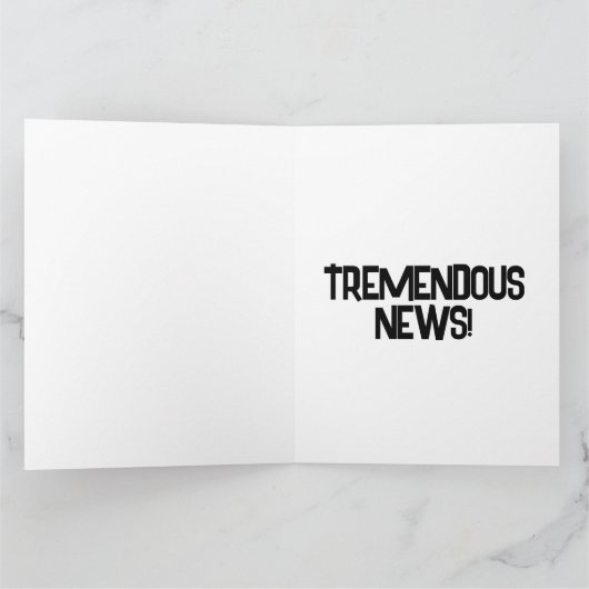 TRUMP NEUE BABY-GRATULATIONEN GREETING CARD KARTE (Innenseite)