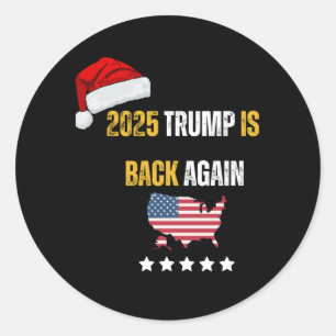 Trump Neue Jahre 2025 Runder Aufkleber