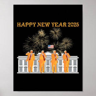 Trump Neues Jahr 2025 Feuerwerk im Weißen Haus Cel Poster