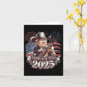 Trump Neues Jahr 2025 Patriotisches Pferd Trump Am Karte (Gelbe Blume)