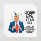 Trump neues Jahr Feiertagskarte (Vorne/Hinten)