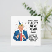 Trump neues Jahr Feiertagskarte (Stehend Vorderseite)