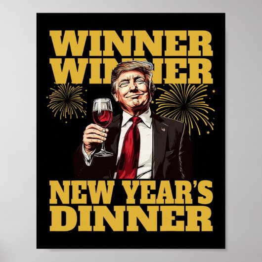 Trump Neujahrsessen 2025 Poster (Vorne)