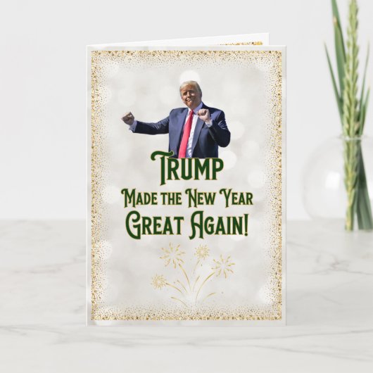Trump New Year's Card | Funny Trump Card Karte (Vorderseite)