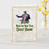 Trump New Year's Card | Funny Trump Card Karte (Gelbe Blume)