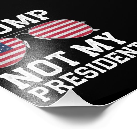 Trump nicht mein Präsident gegen Trump Fotodruck (Ecke)