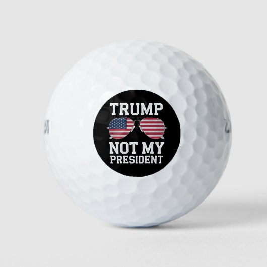 Trump nicht mein Präsident gegen Trump Golfball (Vorderseite)
