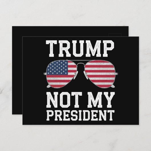 Trump nicht mein Präsident gegen Trump Postkarte (Vorne/Hinten)