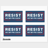 Trump nicht mein Präsident widerstehen Rechteckiger Aufkleber (Blatt)