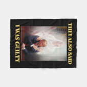Trump nicht schuldig Jesus Christus Patriot beten Fleecedecke (Vorderseite (Horizontal))