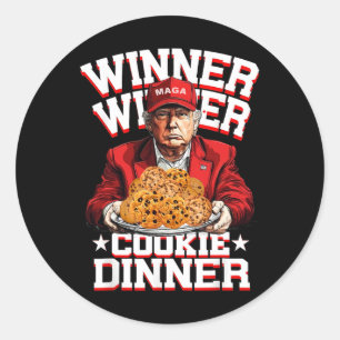 Trump nimmt Amerika auf sich Funny Sieger Cookie Runder Aufkleber