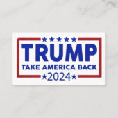 Trump nimmt Amerika wieder zurück Telefonnummerkarte (Vorderseite)