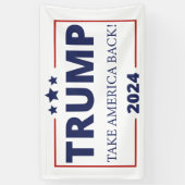 Trump nimmt Amerika zurück 2024 Banner (Vertikal)
