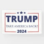 Trump nimmt Amerika zurück 2024 Banner (Horizontal)