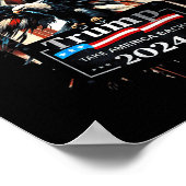 Trump nimmt Amerika zurück 2024 Eagle Us Flag (auf Poster (Ecke)
