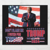 Trump nimmt Amerika zurück Bierflaschenetikett (Einzelnes Label)