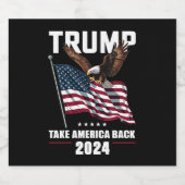 Trump nimmt die amerikanischen Wahlen 2024 zurück Bierflaschenetikett (Einzelnes Label)