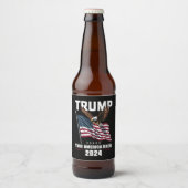 Trump nimmt die amerikanischen Wahlen 2024 zurück Bierflaschenetikett (Vorderseite)