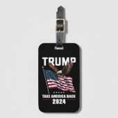 Trump nimmt die amerikanischen Wahlen 2024 zurück Gepäckanhänger (Vorderseite Vertikal)