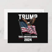 Trump nimmt die amerikanischen Wahlen 2024 zurück Postkarte (Vorne/Hinten)