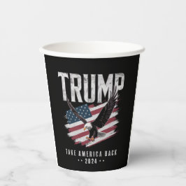 Trump nimmt die Wahlen 2024 Vintag zurück Pappbecher