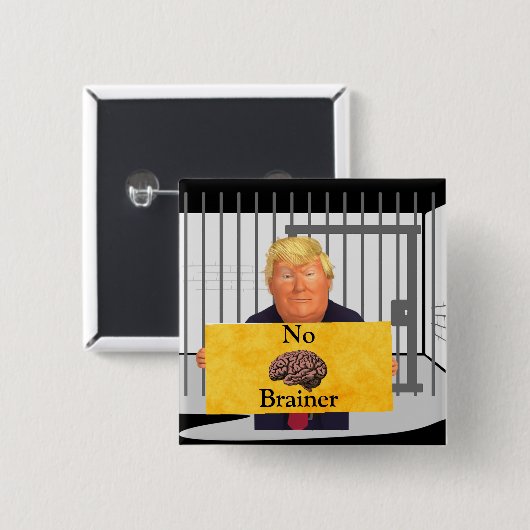 Trump No Brainer Button (Vorne & Hinten)