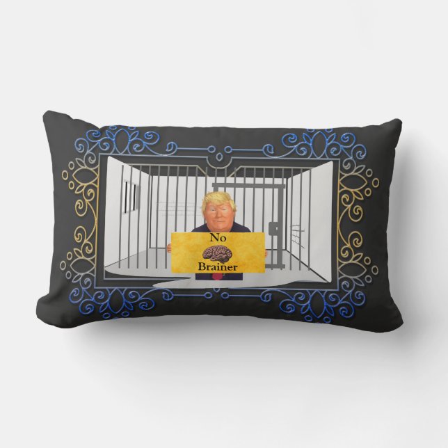 Trump no Brainer Lumbar Pillow Lendenkissen (Vorderseite)