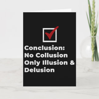 Trump No Collusion Mueller Report Vintage Men Wome Karte