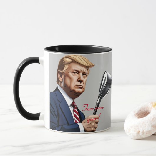 Trump: Noch mehr Jahre der Größe! Tasse (Mit Donut)