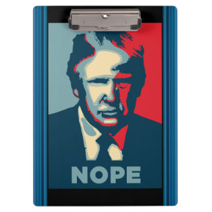 Trump Nope Clipboard Klemmbrett