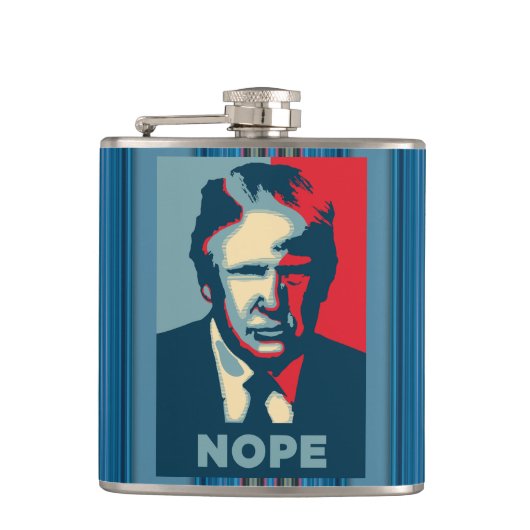 Trump Nope Flask Flachmann (Vorderseite)