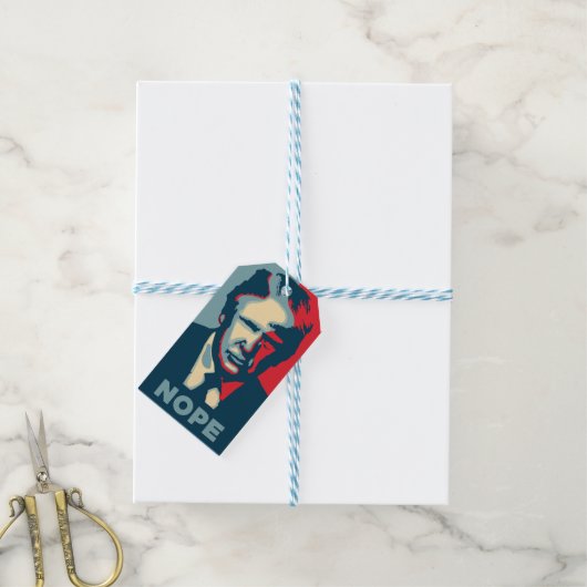 Trump Nope Gift Tag Geschenkanhänger (Mit Garn)