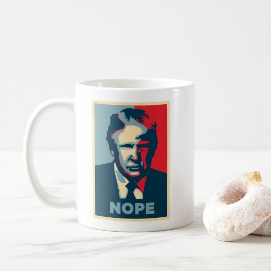 Trump Nope Kaffeetasse (Mit Donut)
